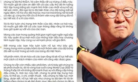 Cảm ơn ông Park Hang Seo, một người thầy liêm chính!